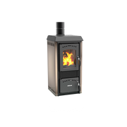 Gioia 470 AZ stufa a legna in acciaio e ghisa cappuccino 6.5kW