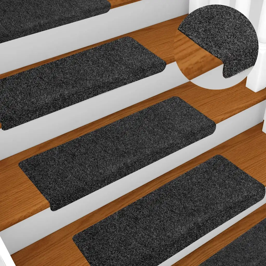 vidaXL Tappetini per scale autoadesivi 20 pz 65x21x4 cm Grigio Bordo rettangolare