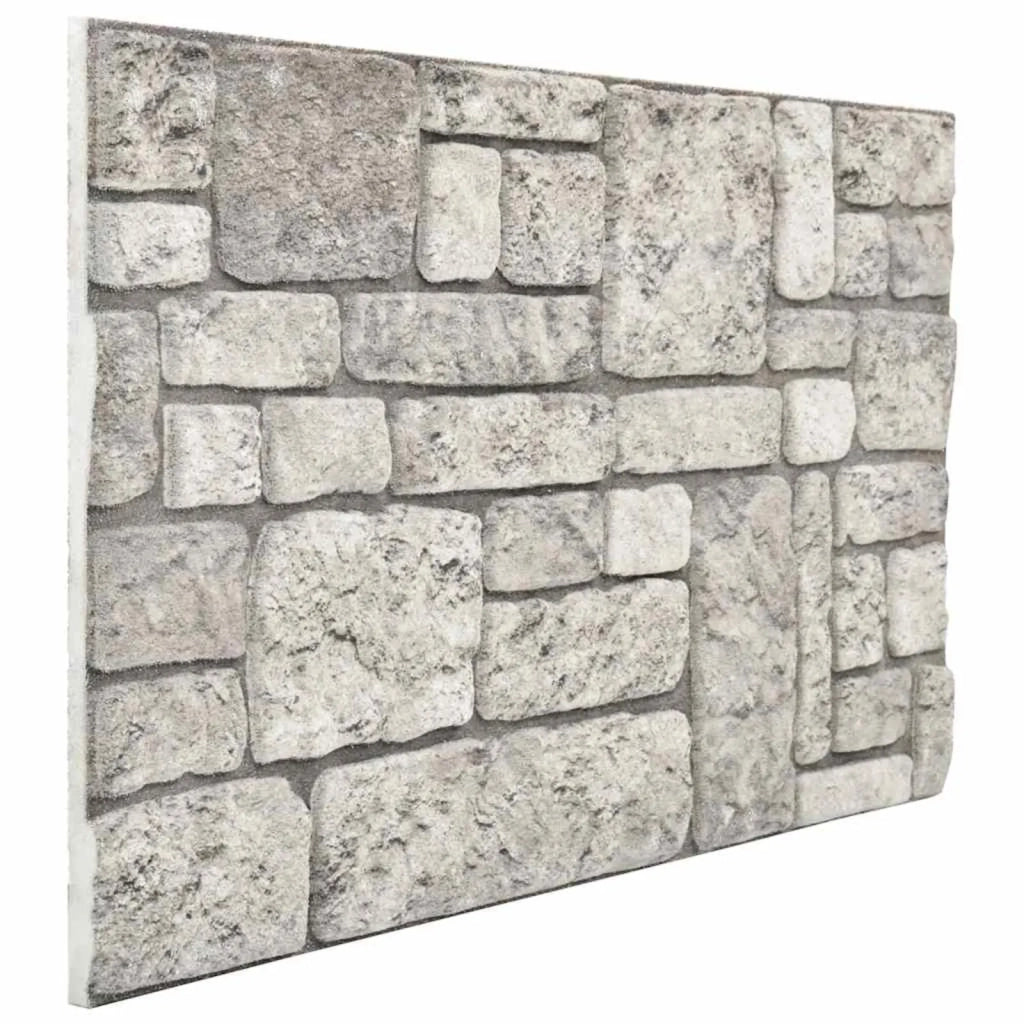 Pannelli da parete 10 pcs Grigio 100 x 50 cm Schiuma EPS
