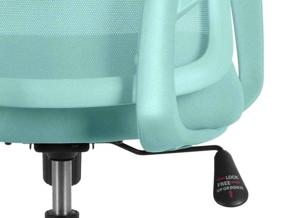 Sedia studio Hispanohogar altezza regolabile in tessuto verde