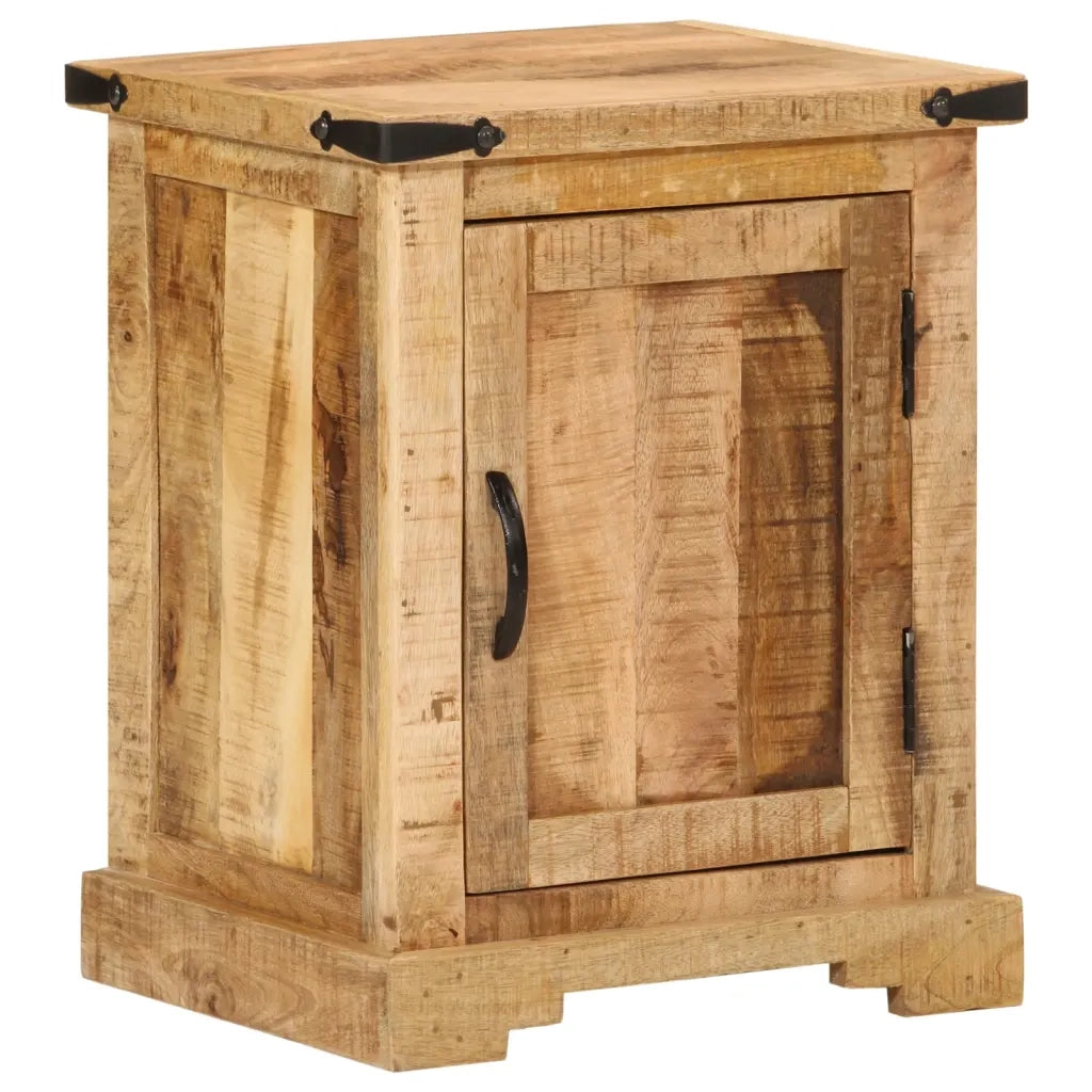 Comodino | Armadio da Notte | Mobiletto da notte 40x35x50 cm in Legno Massello di Mango