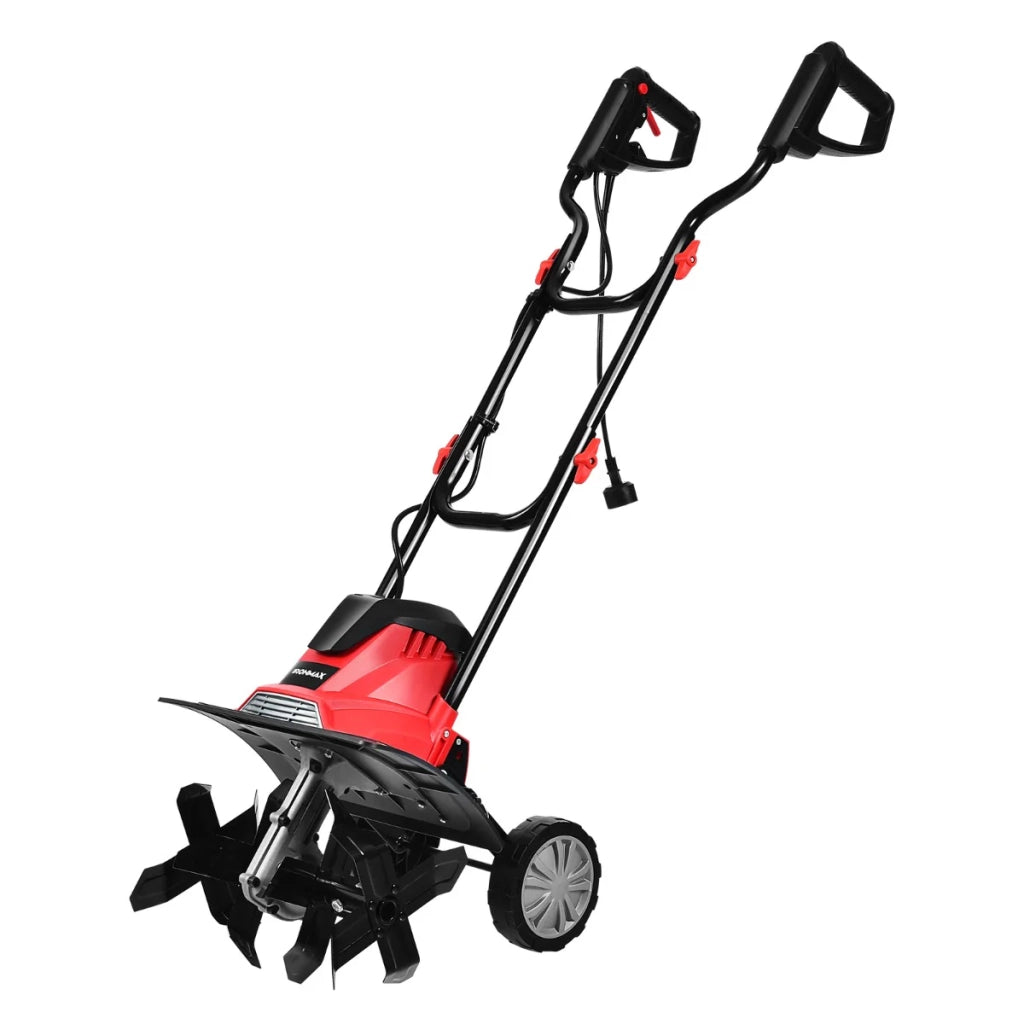 Motocoltivatore elettrico leggero 104,5 x 102 x 36,5 cm con 4 lame e doppia sicurezza nei colori rosso e nero 20_0012894