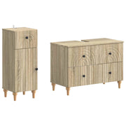 Set di Armadi da Bagno da 2 Pezzi ALKMAAR Rovere Sonoma 3417668