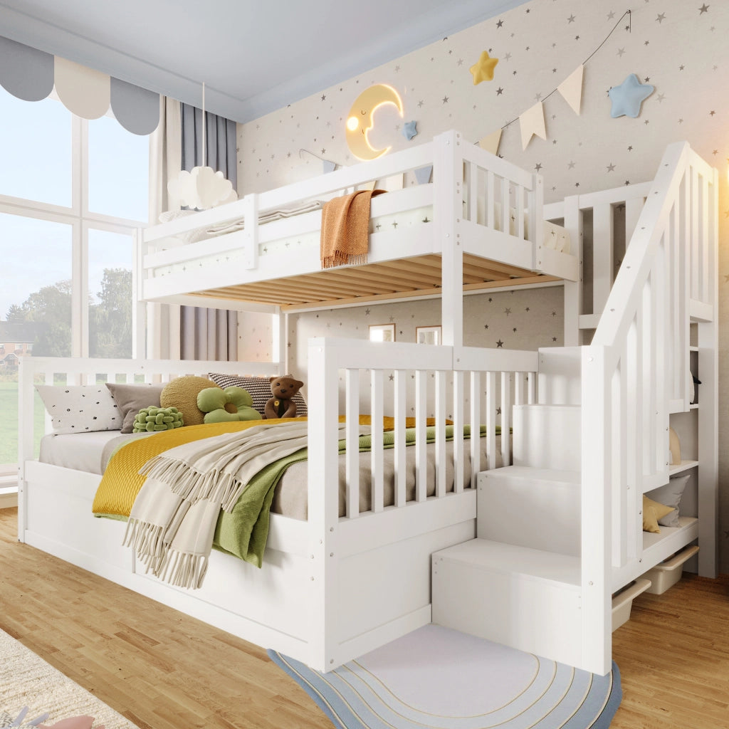 Letto a castello 90x200 e 140x200 cm con vano idraulico