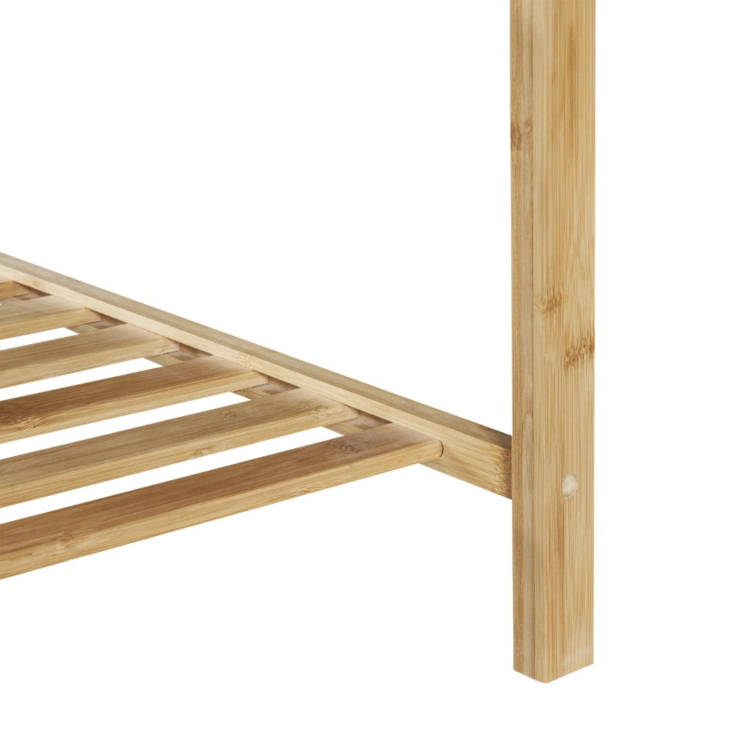 Stand Appendiabiti 'Öckerö' in Bambù con 2 Ripiani e Barra Porta Abiti [en.casa]