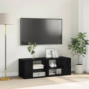 Set mobile TV 102 x 35 x 35 cm Rovere Nero Legno ingegnerizzato 875127