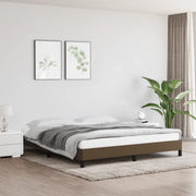 Giroletto senza Materasso Marrone Scuro 160x200 cm Tessuto 346731