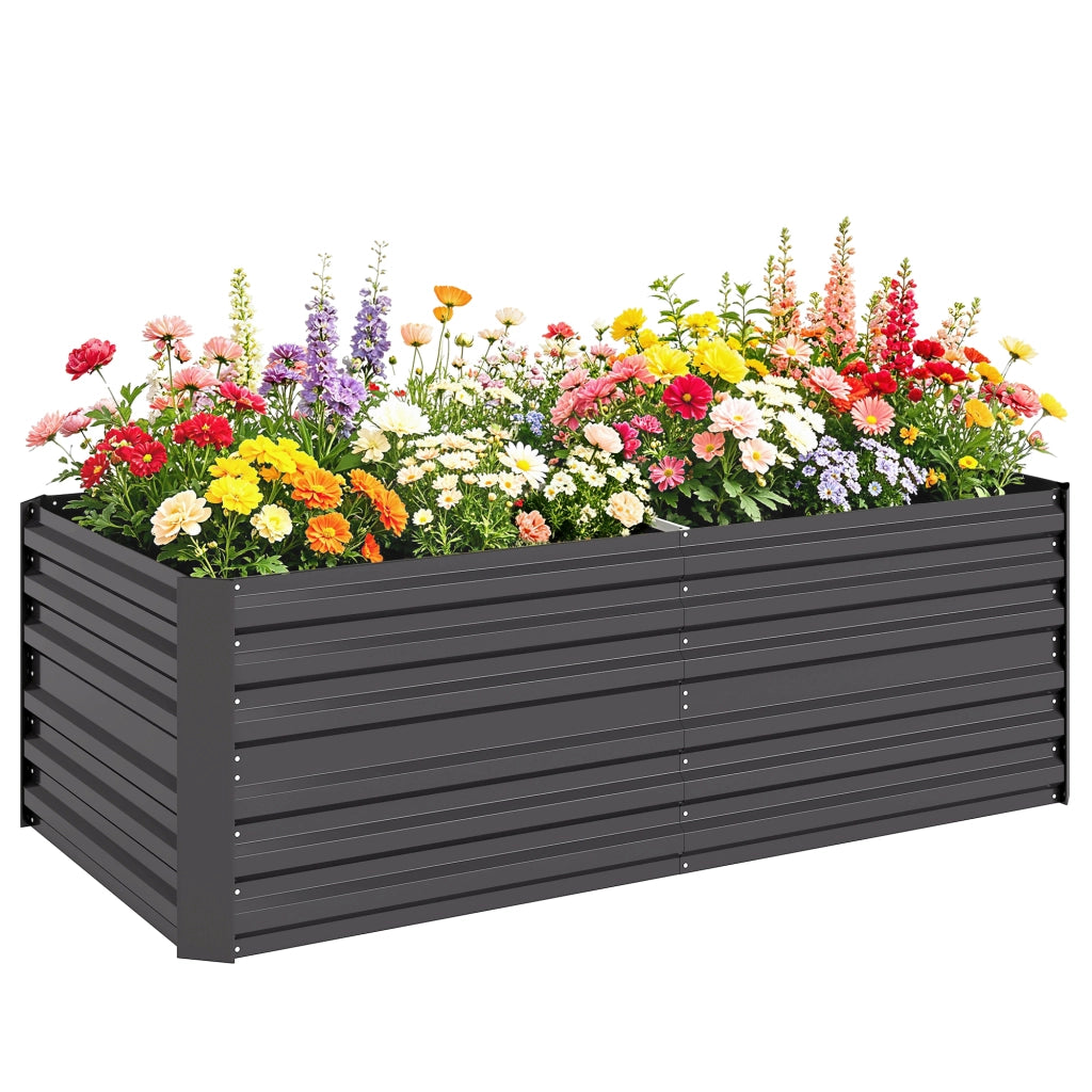 Tavolo da pranzo esterno in polyrattan ¨C zephmum ¨C grigio 180x90x59 cm