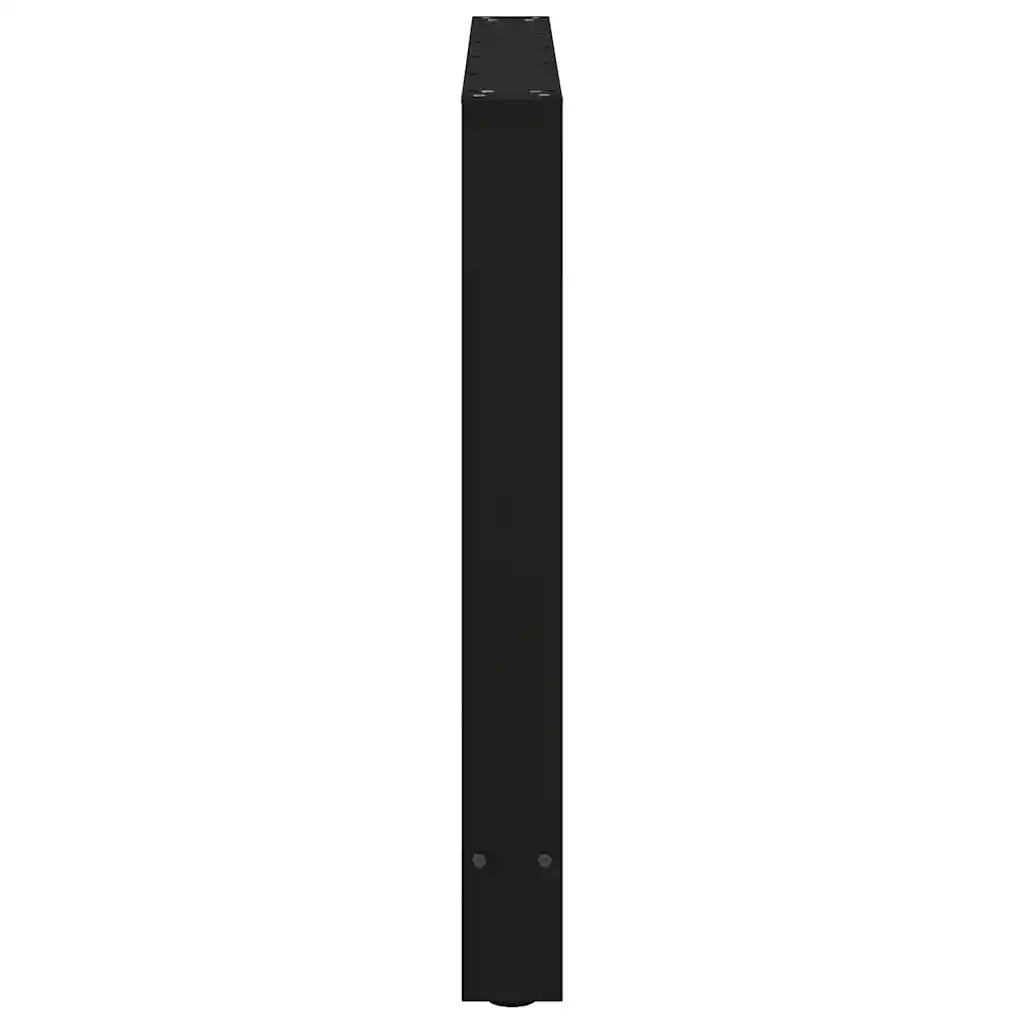 vidaXL Gambe per tavolo da pranzo nere 2 pz 90x(72-73) cm in acciaio