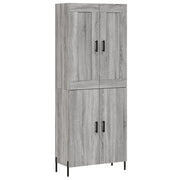 Credenza | Madia | Buffet da pranzo | Armadio da pranzo Grigio Sonoma 69,5x34x180 cm in Legno Multistrato