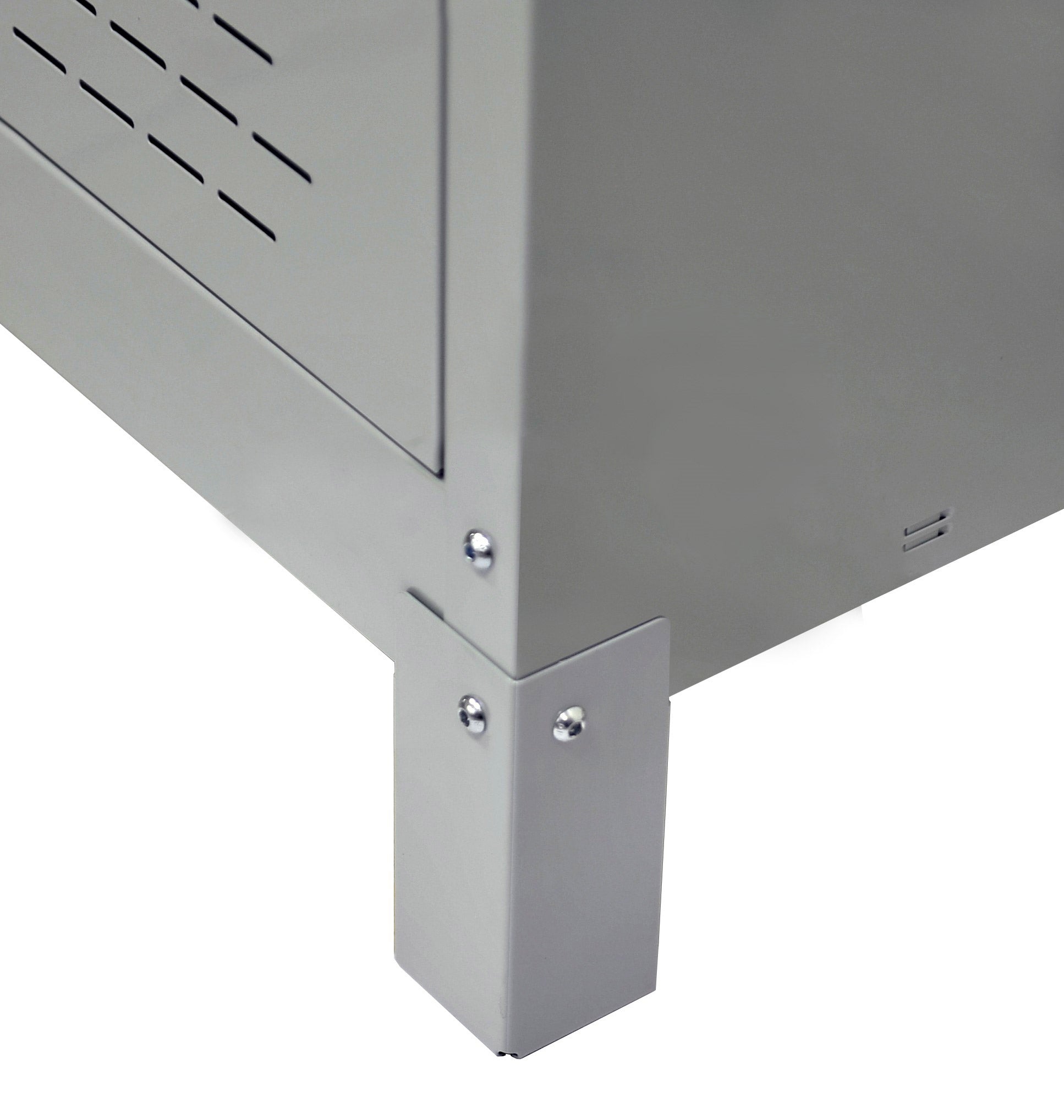 Kit 4 Piedini H10 cm in Metallo Verniciato Grigio Chiaro