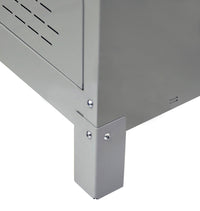 Kit 4 Piedini H10 cm in Metallo Verniciato Grigio Chiaro