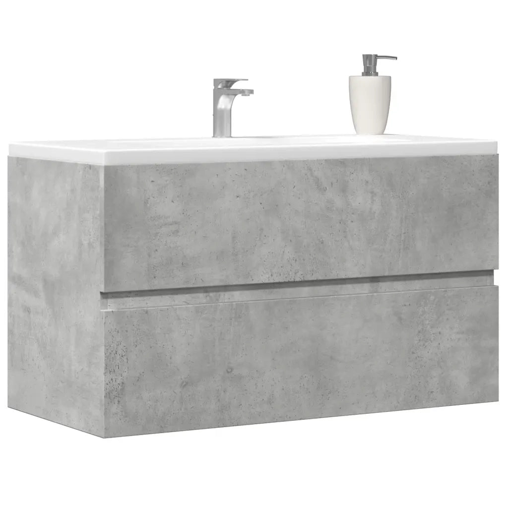 Mobile Pensile da Bagno | Armadio da bagno Grigio Cemento 80x38,5x45 cm Truciolato