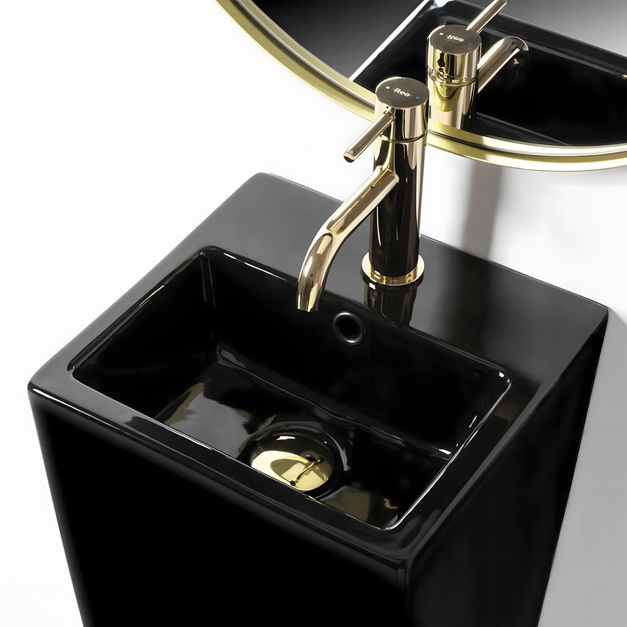 Lavabo Monolitico Rea Kamila Black