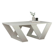Tavolino da salotto Mercedes, Tavolo basso da caffè, Portariviste per divano, Ripiano da soggiorno, 110x60h40 cm, Bianco