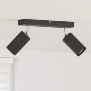 Faretto da soffitto regolabile a due vie nero GU10