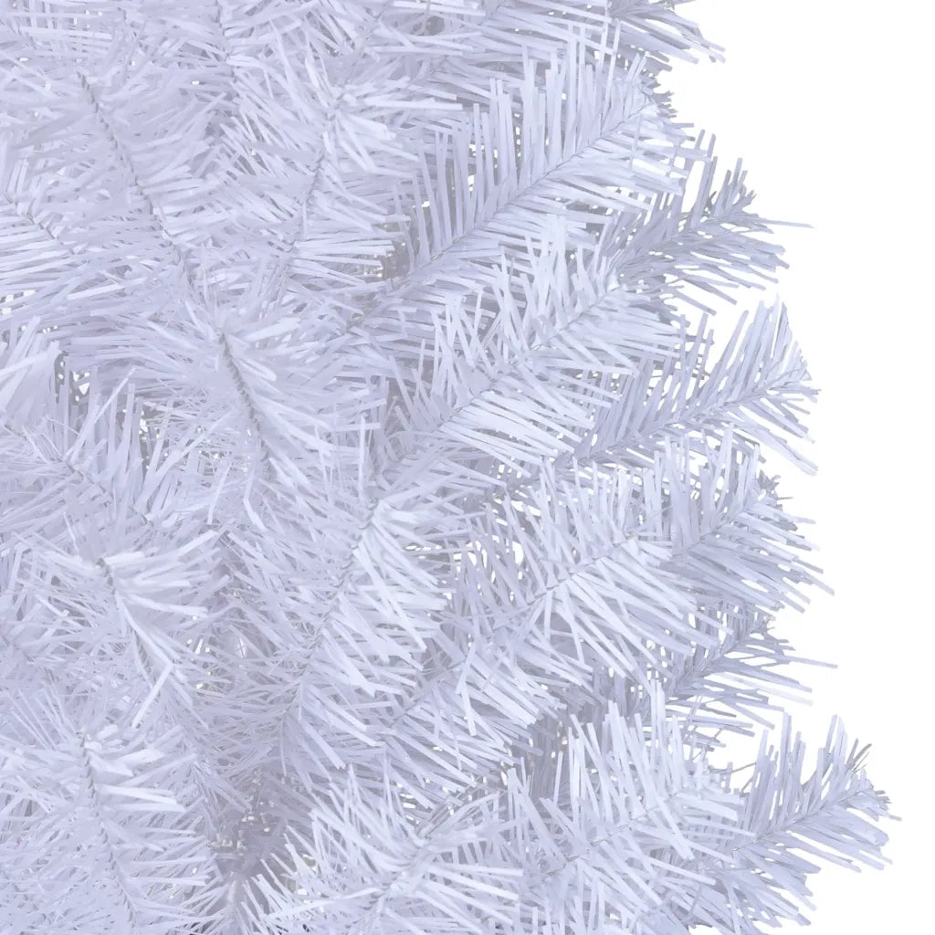 Albero di Natale Artificiale-Albero Natalizio con Rami Spessi Bianco 210 cm PVC