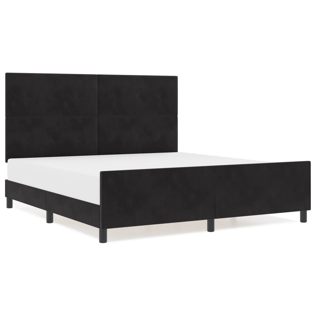 Letto in Velluto Nero  180x200 cm