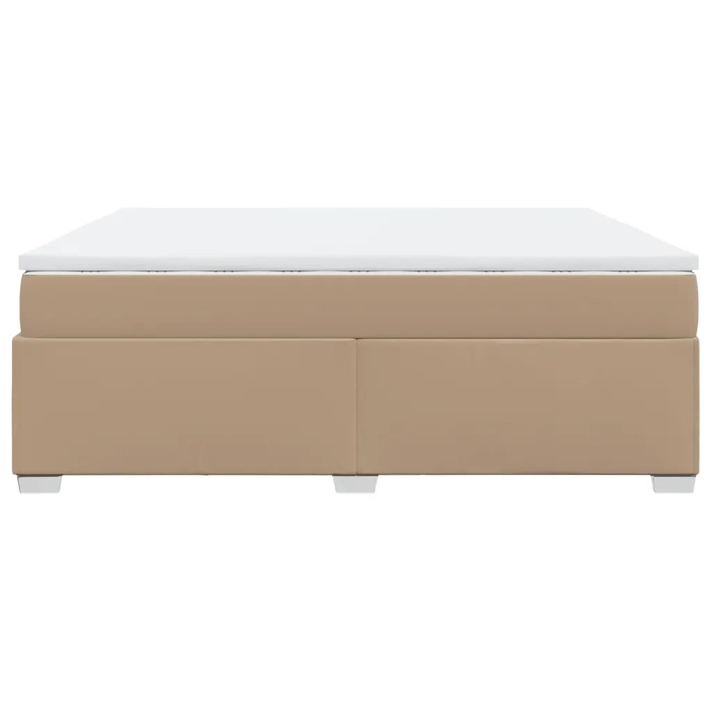 Giroletto a Molle con Materasso Cappuccino 200x200cm Similpelle 3285228