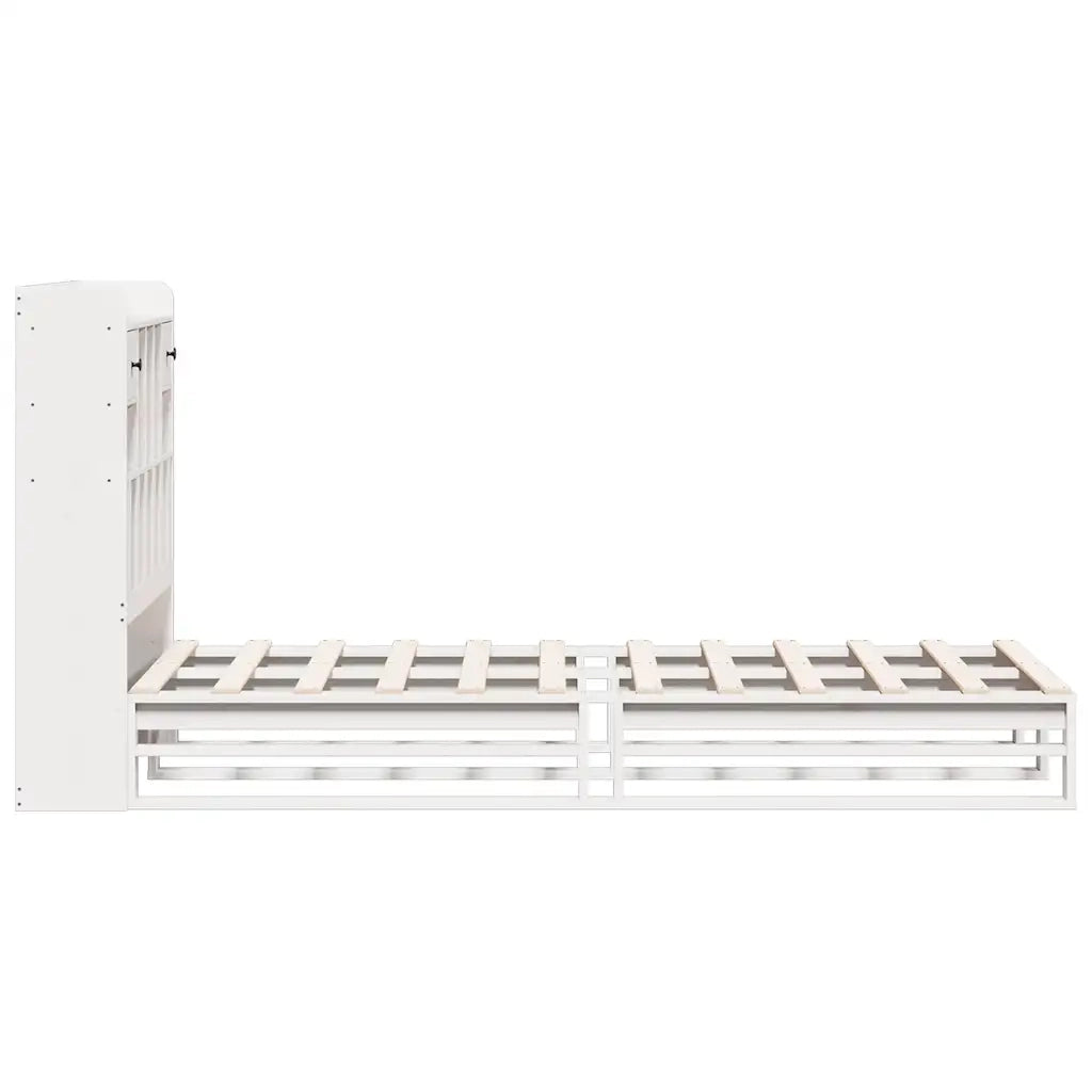 vidaXL Letto Libreria senza Materasso Bianca 90x200 cm Legno di Pino