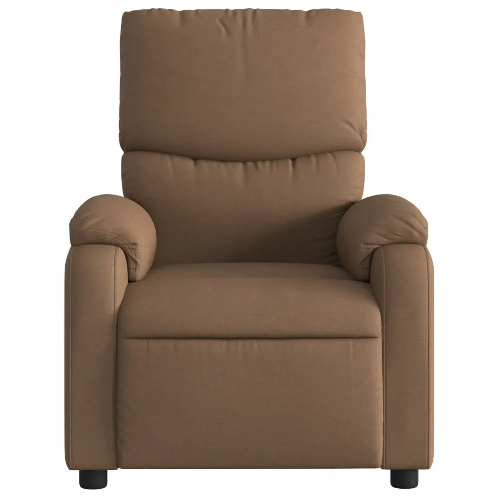 Divano Sedia-Poltrona Reclinabile in Tessuto Marrone 557822