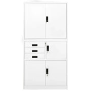 Armadio per Ufficio Bianco 90x40x180 cm in Acciaio 336413