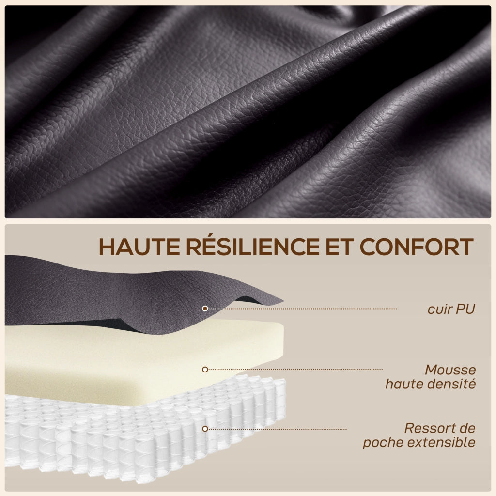 Poltrona reclinabile massaggiante con riscaldamento ¨C Minimal ¨C marrone 82x99x103 cm