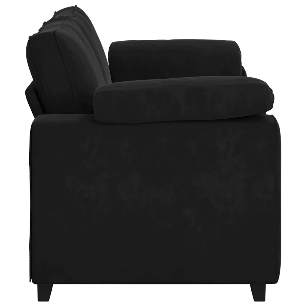 Divano Divanetto-Sofa Nero 140 cm in Velluto 226594
