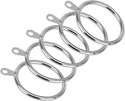 Impianto di corda metallico plus - 40 pezzi - Anelli di corda metallica per asta o binario (32MM diametro interno) - Metallo argentato - Accessori decorativi per tende