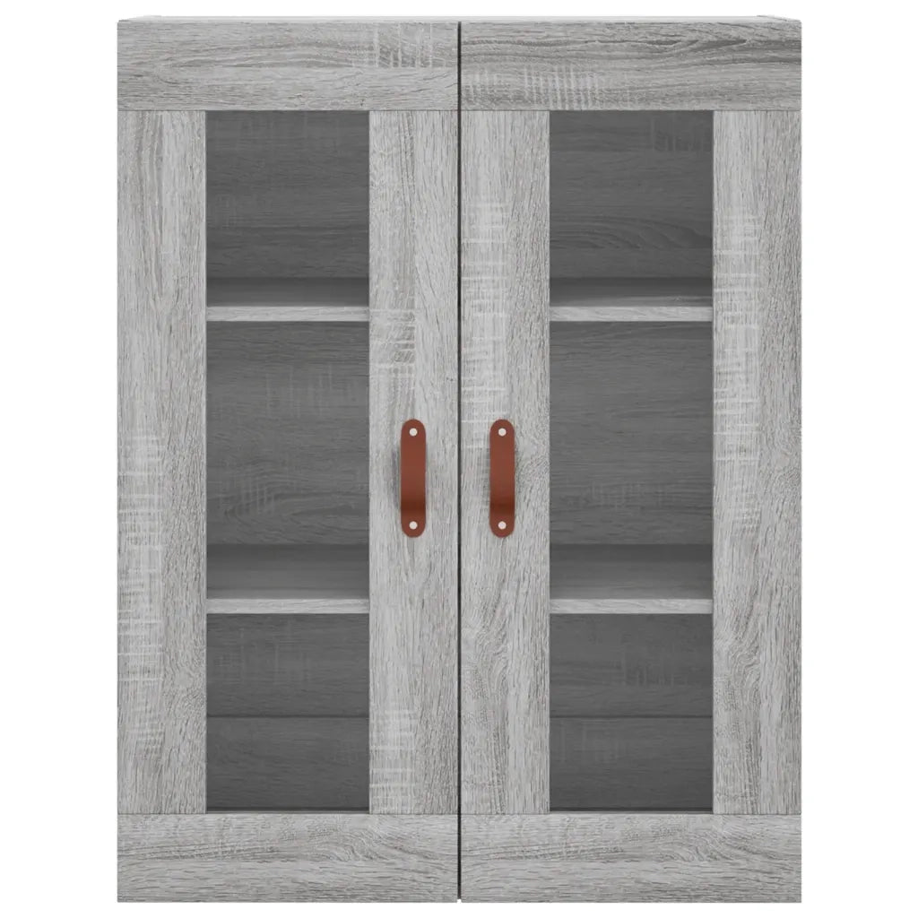 Credenza Grigio Sonoma 69,5x34x180 cm in Legno Multistrato 3198575