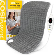 Cuscino di riscaldamento 60x30cm - Piatto elettrico lavabile - Spegnimento automatico - Tecnologia di riscaldamento rapida - Grigio
