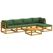 Set di divani 6 pz Naturale Legno di Acacia Massello 3417269