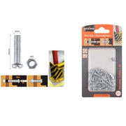 Trade Shop - Set 21 Pz Viti Vite Testa A Croce Tonda 5x10 Mm Con Dadi Dado Esagonale M5 90965 -