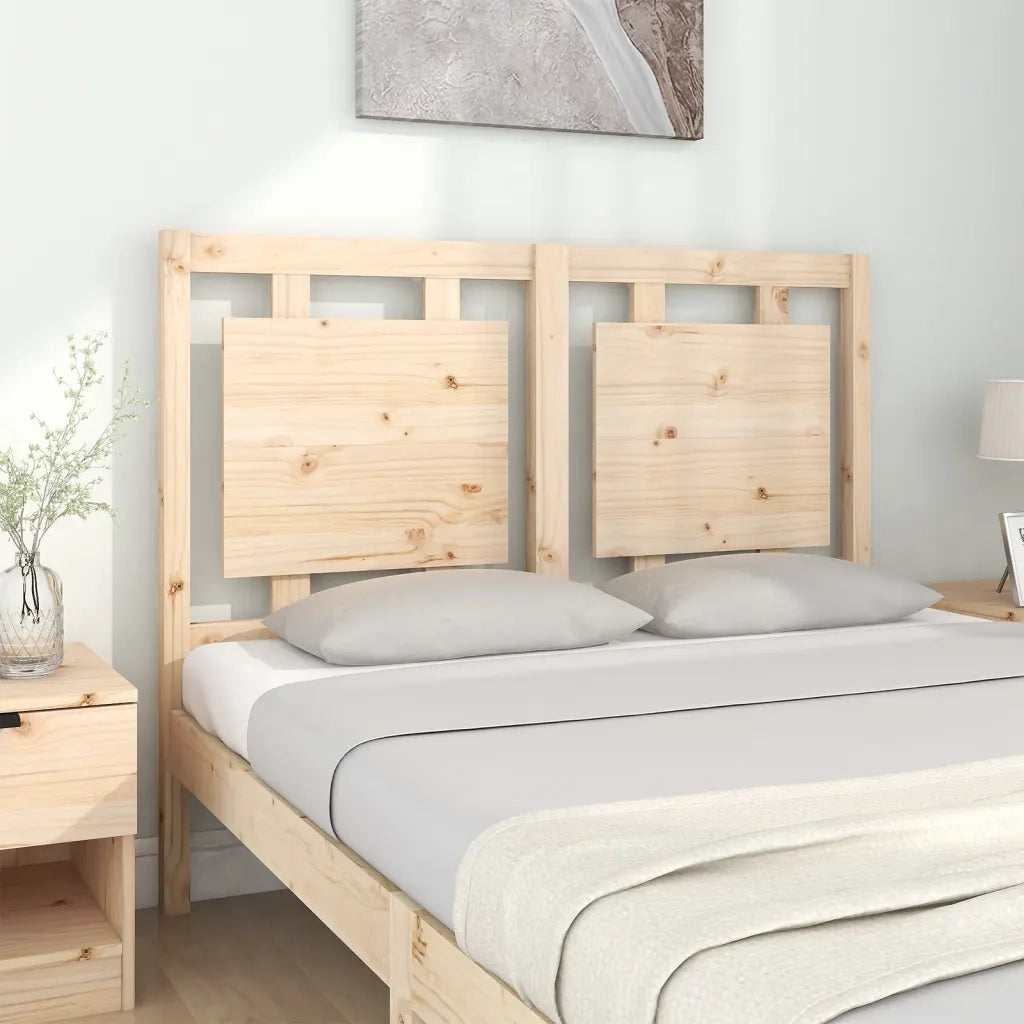 Testiera per Letto 125,5x4x100 cm in Legno Massello di Pino 817930