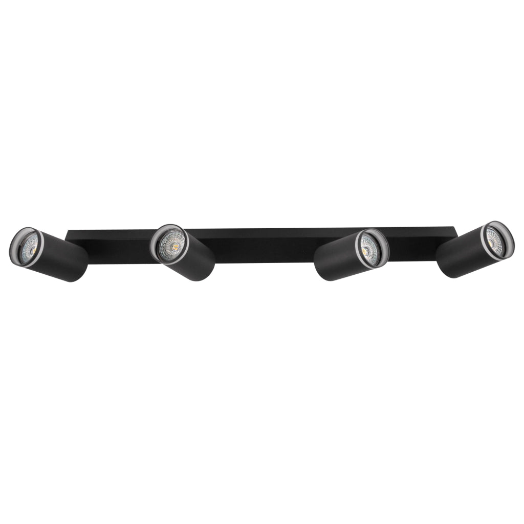 Faretto barra soffitto 4xGU10 nero alluminio Polux PARIS