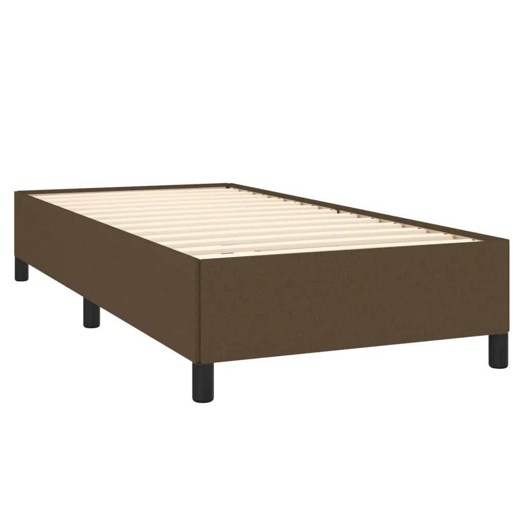 Giroletto senza Materasso Marrone Scuro 100x200 cm Tessuto