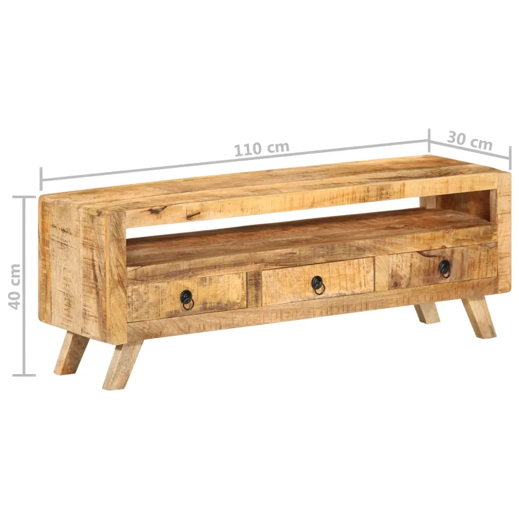 Mobile Porta TV 110x30x40 cm in Legno Massello di Mango cod mxl 33996