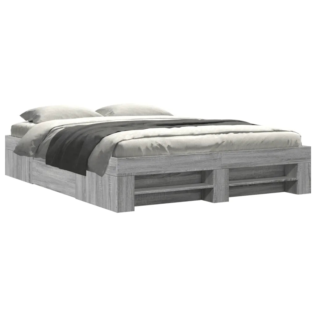 Giroletto senza Materasso Grigio Sonoma 160x200 cm Truciolato