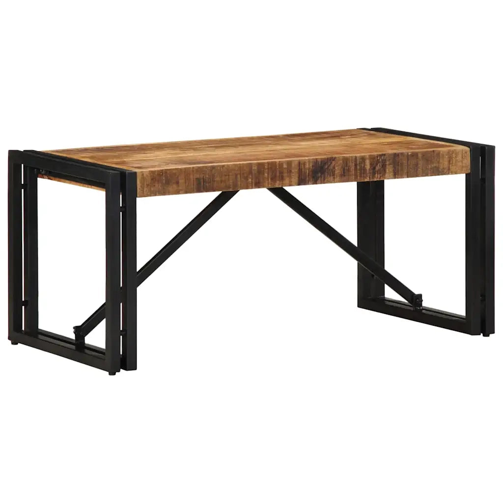 Tavolino 80x40x35 cm in Legno Massello di Mango Grezzo 4016676