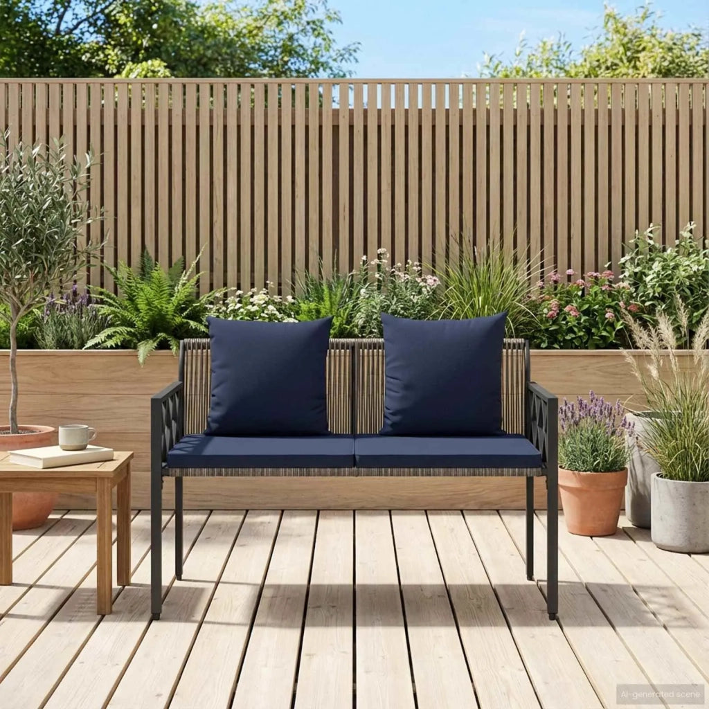 Panchine da esterno 2 -Seater 116 x 56 x 75 cm polyrattan 42025355