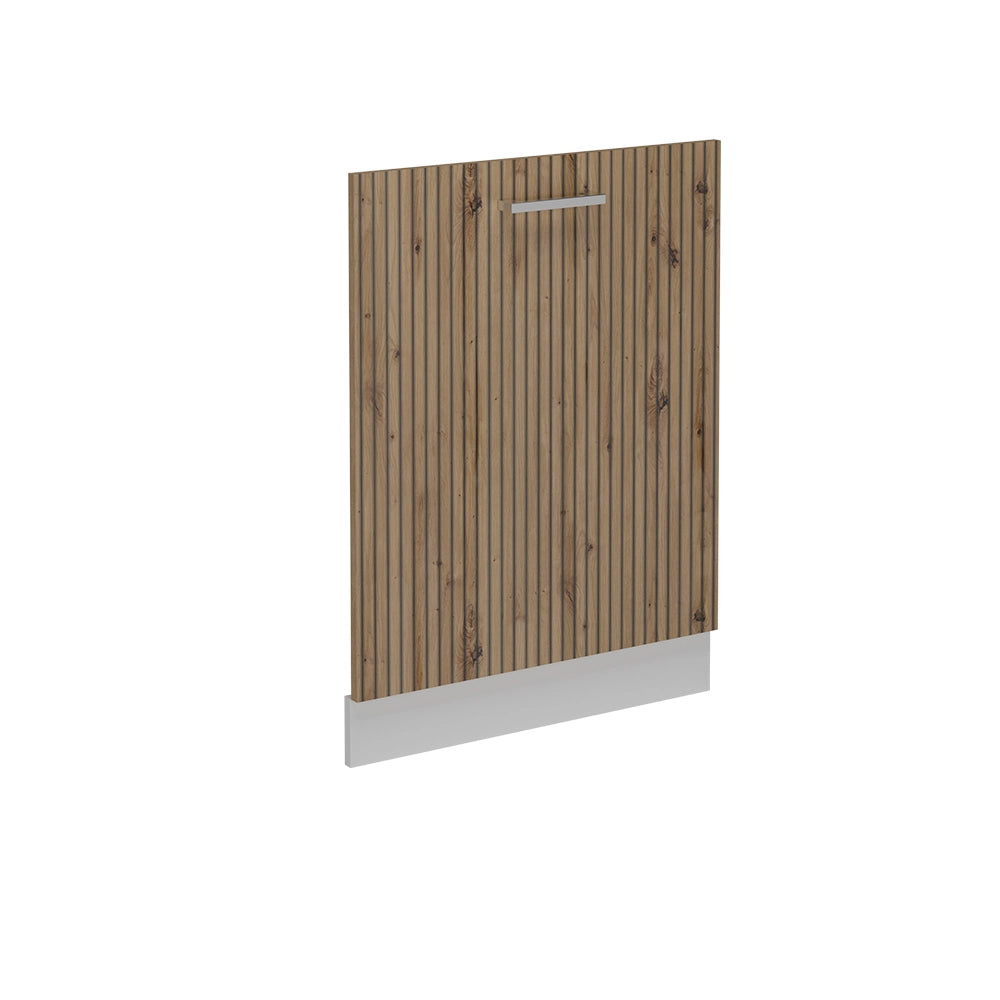 Pannello frontale della lavastoviglie R-Line Rovere artigianale/Bianco 60 cm senza piano di lavoro Vicco