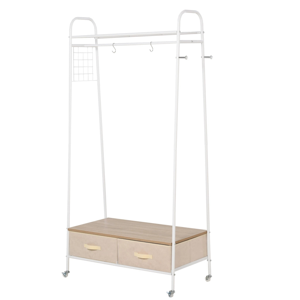 Armadio per Abbigliamento con Ante Scorrevoli e Ripiani ¨C zephmum ¨C 99x47x185 cm