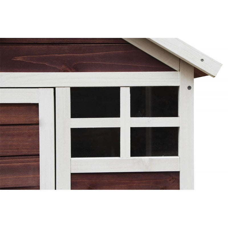 Pollaio in legno da giardino 122x63 cm – 2 spazi interni per 3 galline – spessore pareti 10 mm – PO1206 Foresta