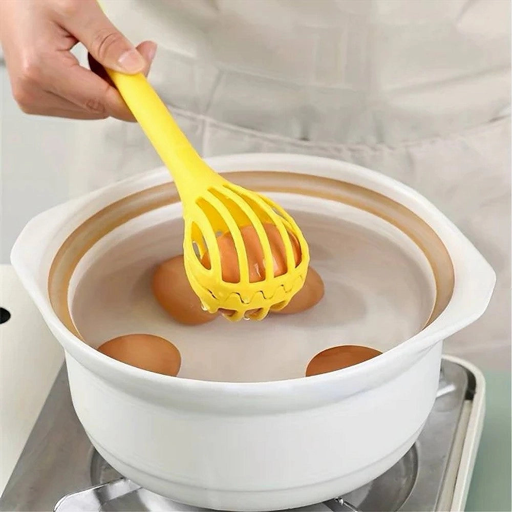 Trade Shop - Frusta Multifunzione Monta Mescola Sbatte Utensile Per Cucina Ergonomico Con Clip -