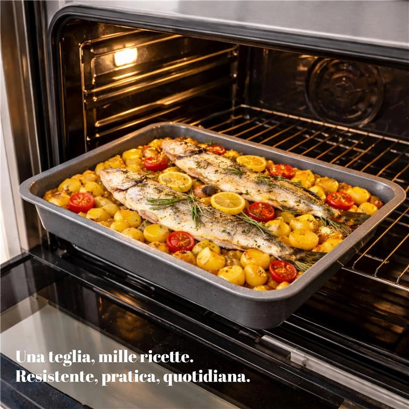 HAPPY STONE TEGLIA RETTANGOLARE PER PIZZA 40 X 33 X H7 CM