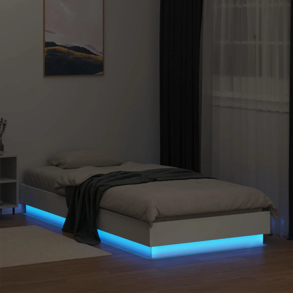Letto con LED Bianco 80 x 200 cm Legno ingegnerizzato