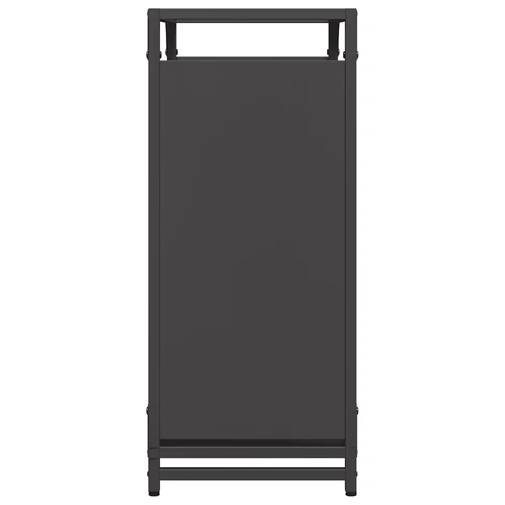Rastrelliera per Legna da Ardere Nera 60x28x65 cm CFW5867103