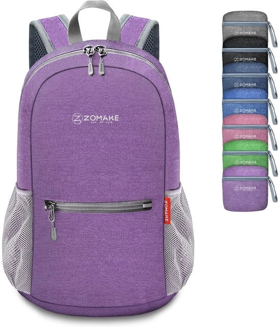 Borsa da viaggio 10L pieghevole, borsa leggera per esterno, escursione, viaggio e bicicletta, mini borsa da giorno per donne, uomini, bambini e adolescenti (blu scuro)