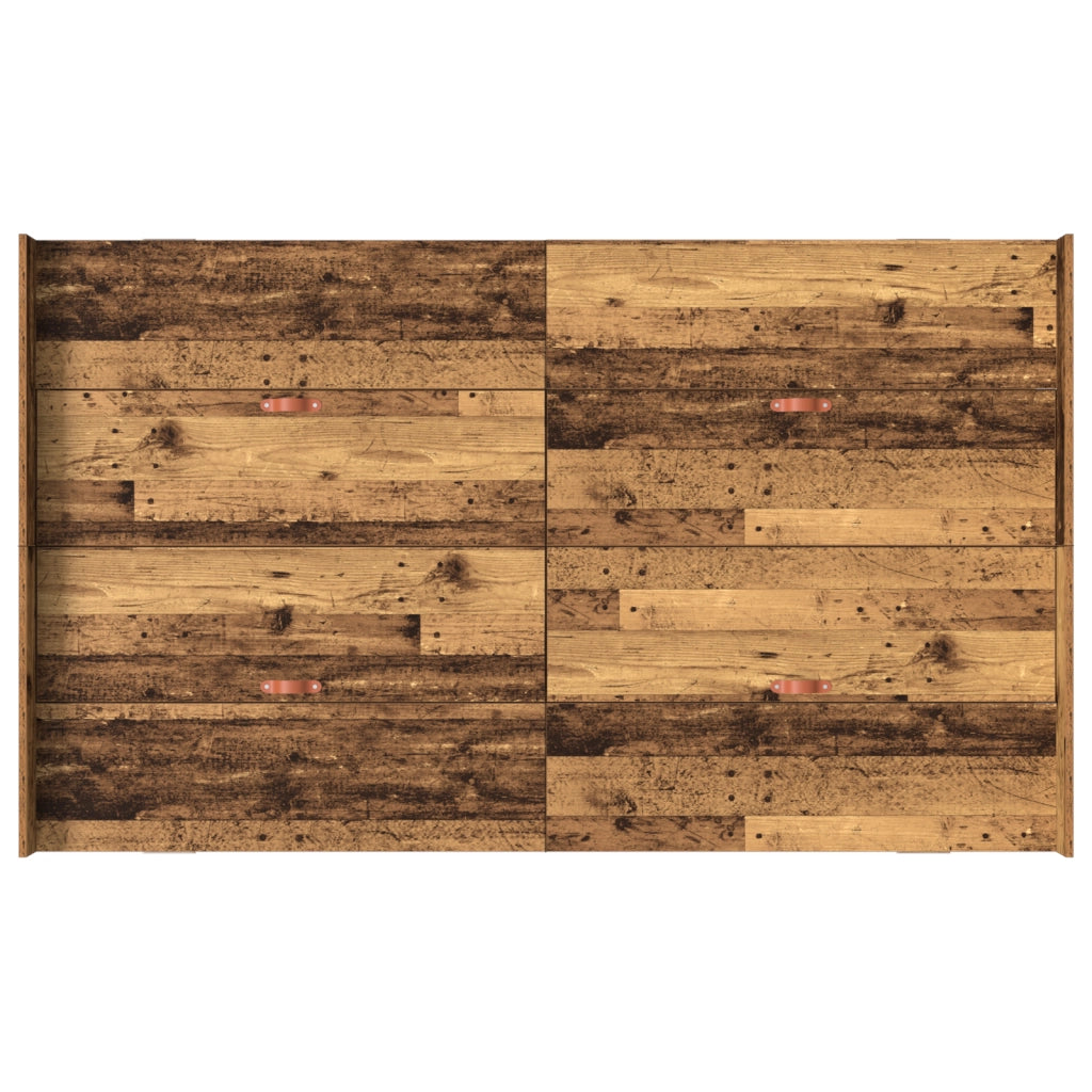 Struttura letto contenitore in legno vecchio 120x190 cm