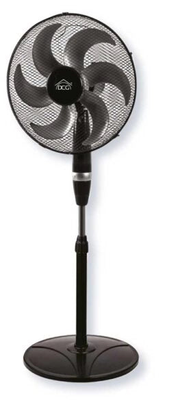 Ventilatore a Piantana 40cm 6 Pale 75W - Altezza Regolabile 130cm 3 Velocità
